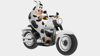 Moo Loans cow driving a car